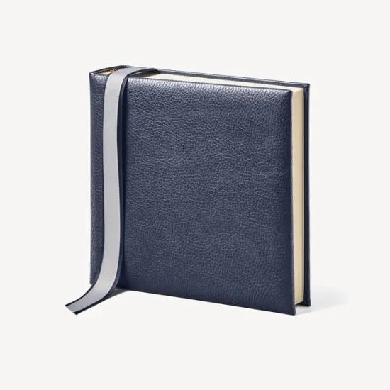 8inch Leather Photo Album Navy Pebble Women Aspinal Of London Albums