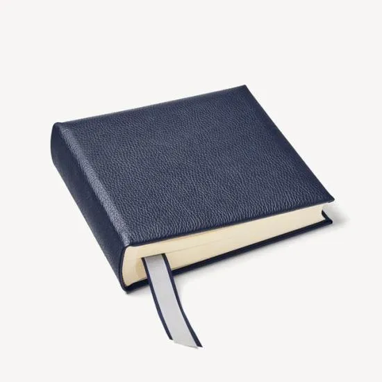 8inch Leather Photo Album Navy Pebble Women Aspinal Of London Albums