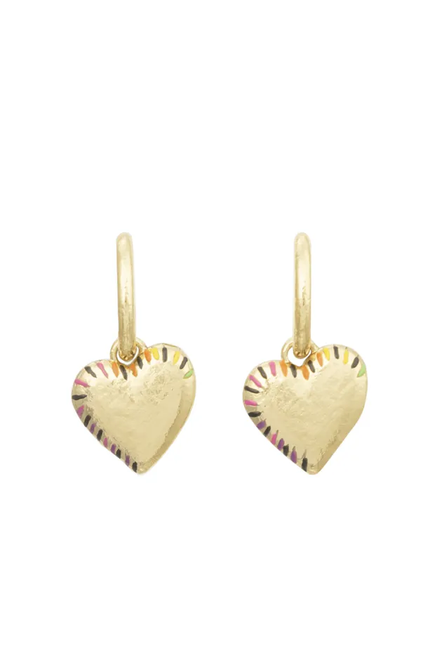 Accessories Earrings Sonia Rykiel Poetic Garden Striped Heart Earrings