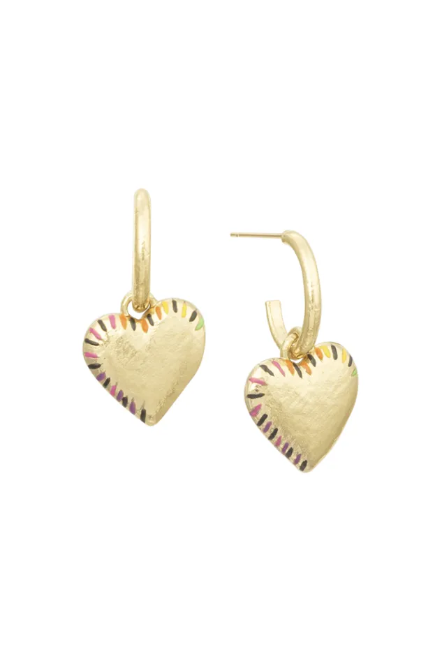 Accessories Earrings Sonia Rykiel Poetic Garden Striped Heart Earrings