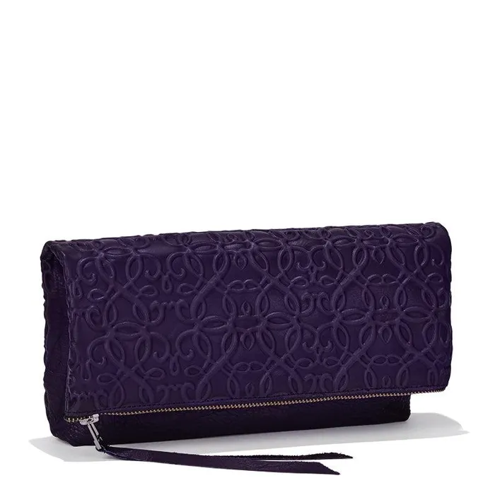 Accessories Women Alex And Ani Gabriel Leather Fold Over Clutch Purple