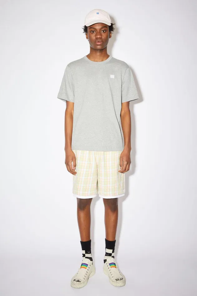 Acne Studios Crew Neck Tshirt 8211 Regular Fit Light Grey Melange Women Tshirts