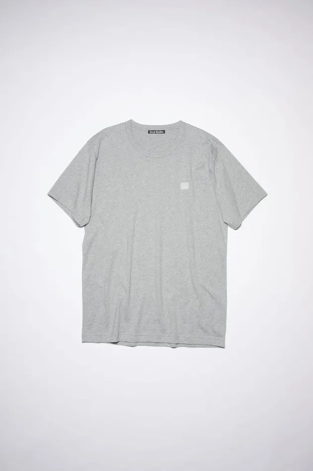 Acne Studios Crew Neck Tshirt 8211 Regular Fit Light Grey Melange Women Tshirts
