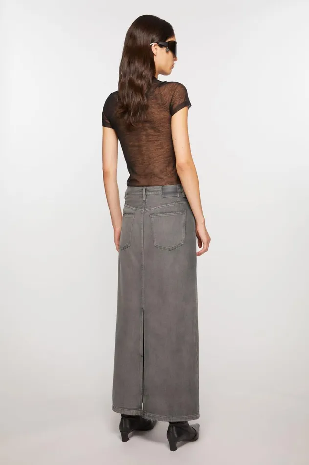 Acne Studios Denim Skirt Anthracite Grey Women Skirts