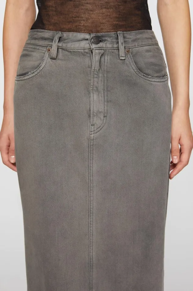 Acne Studios Denim Skirt Anthracite Grey Women Skirts