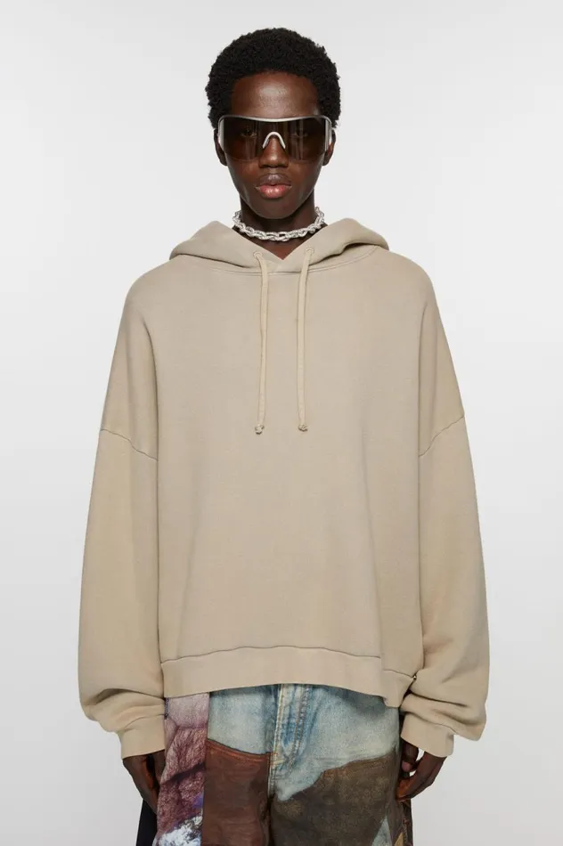 Acne Studios Hooded Sweater Concrete Grey Women Sweatshirts