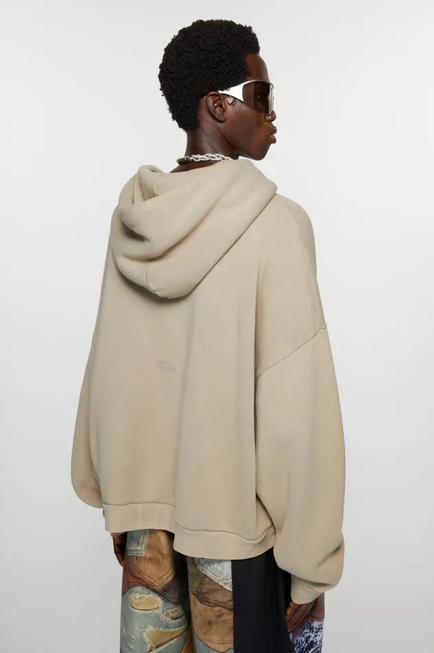 Acne Studios Hooded Sweater Concrete Grey Women Sweatshirts