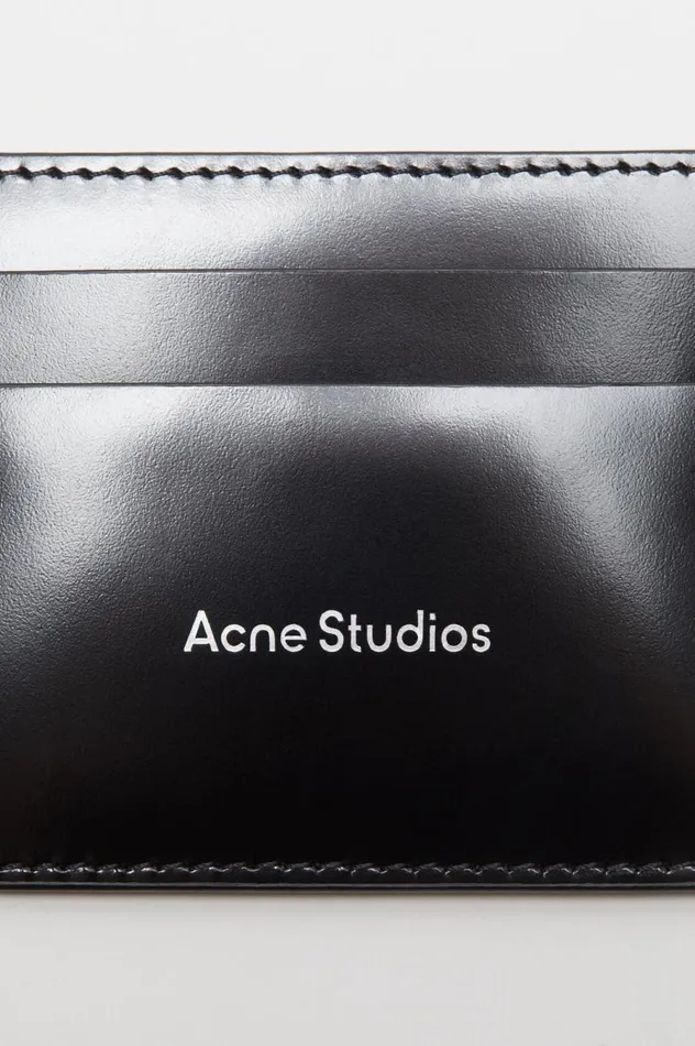 Acne Studios Leather Card Holder Black Men Small Leather Goods