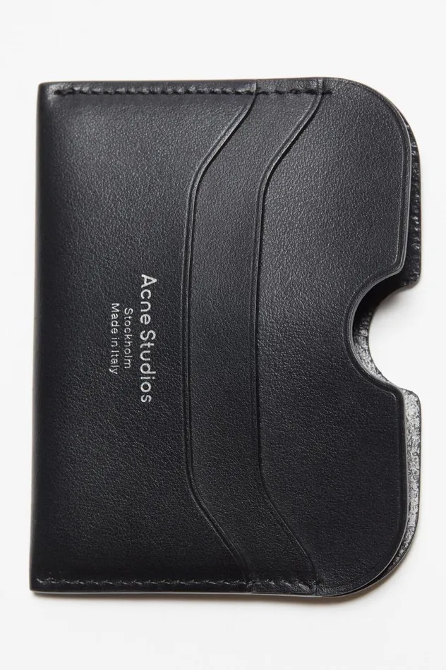 Acne Studios Leather Card Holder Black Men Small Leather Goods