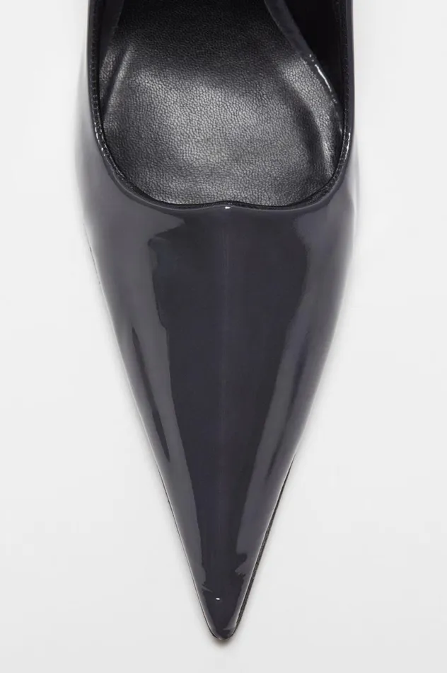 Acne Studios Leather Heel Pump Anthracite Grey Women Shoes
