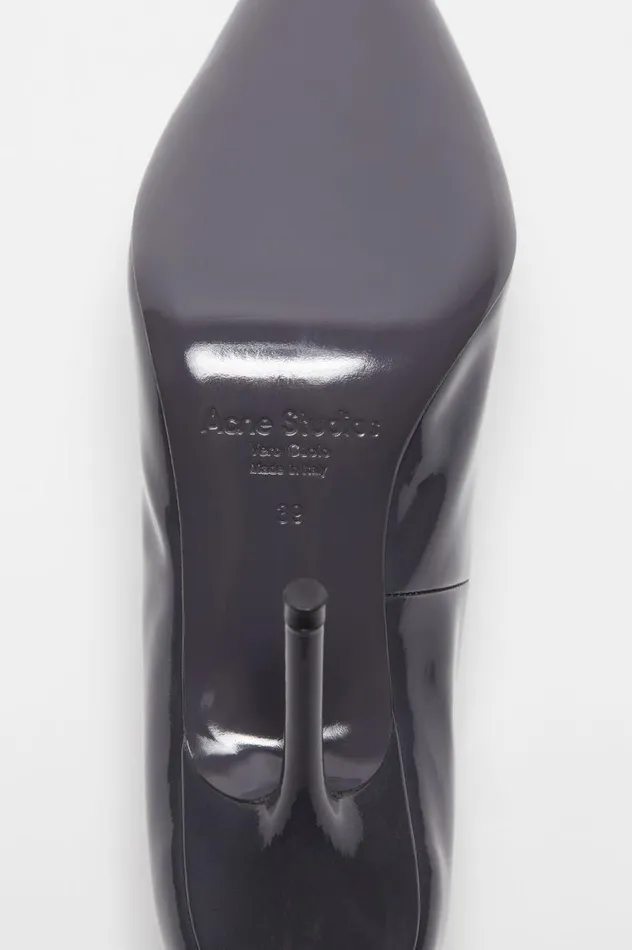 Acne Studios Leather Heel Pump Anthracite Grey Women Shoes