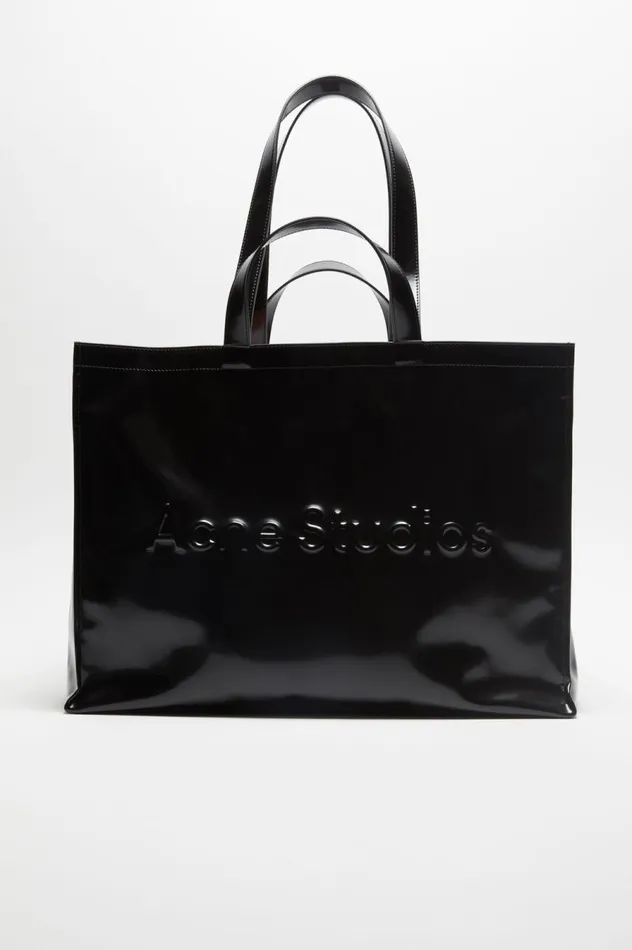 Acne Studios Logo Shoulder Tote Bag Black Men Bags