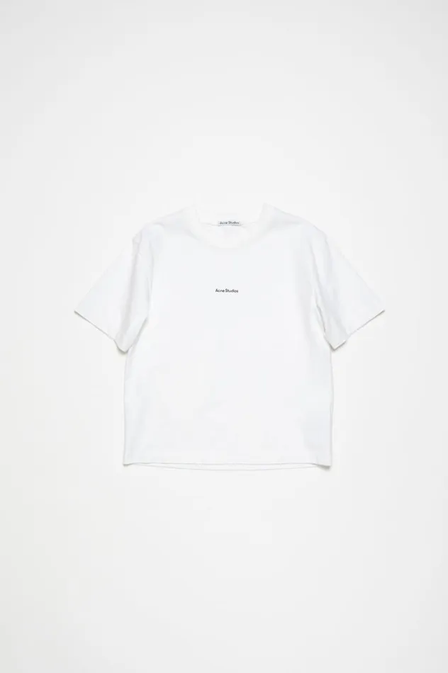 Acne Studios Logo Tshirt Optic White Women Tshirts