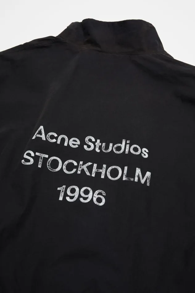 Acne Studios Logo Zipper Jacket Black Men Outerwear