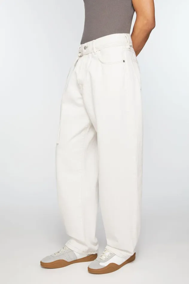 Acne Studios Loose Fit Jeans 8211 1991 Toj Off White Men Jeans