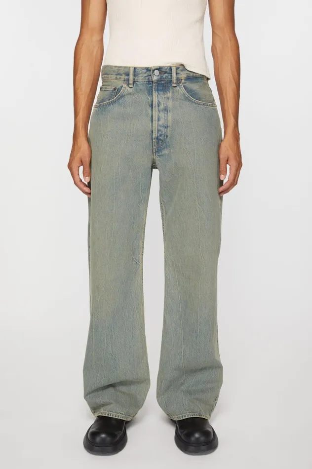 Acne Studios Loose Fit Jeans 8211 2021M Bluebeige Men Jeans