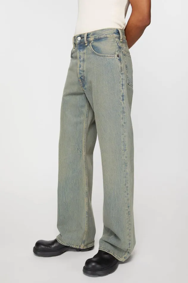 Acne Studios Loose Fit Jeans 8211 2021M Bluebeige Men Jeans