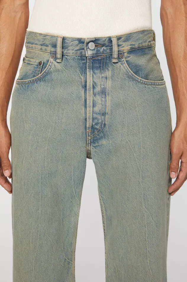Acne Studios Loose Fit Jeans 8211 2021M Bluebeige Men Jeans