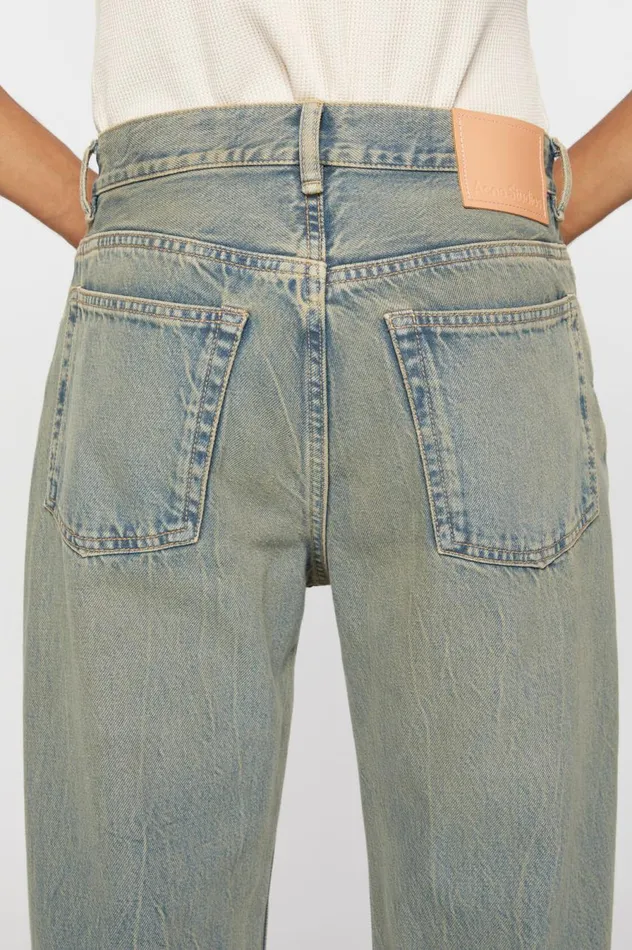 Acne Studios Loose Fit Jeans 8211 2021M Bluebeige Men Jeans