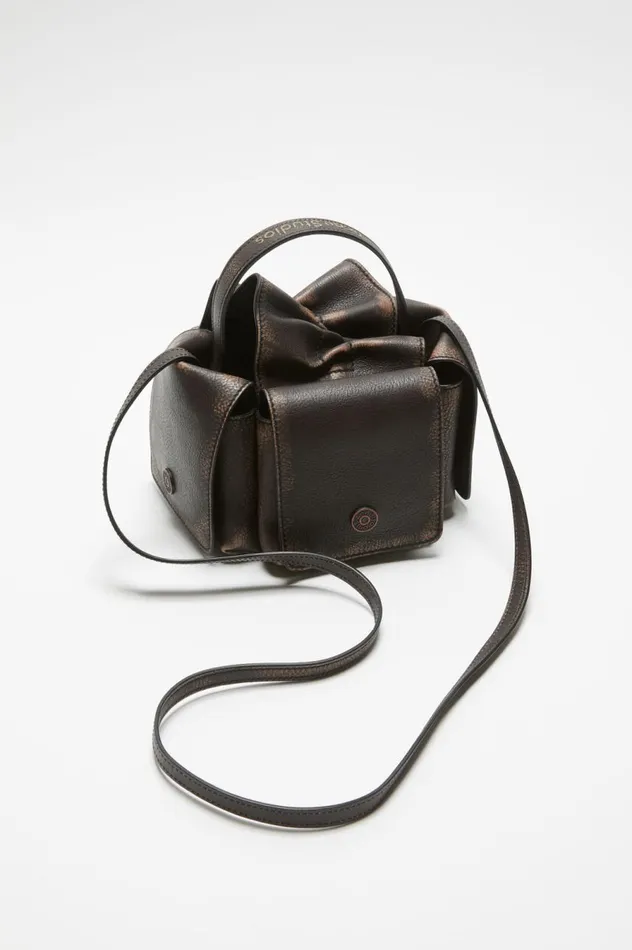 Acne Studios Multipocket Mini Bag Dark Brownbeige Women Bags