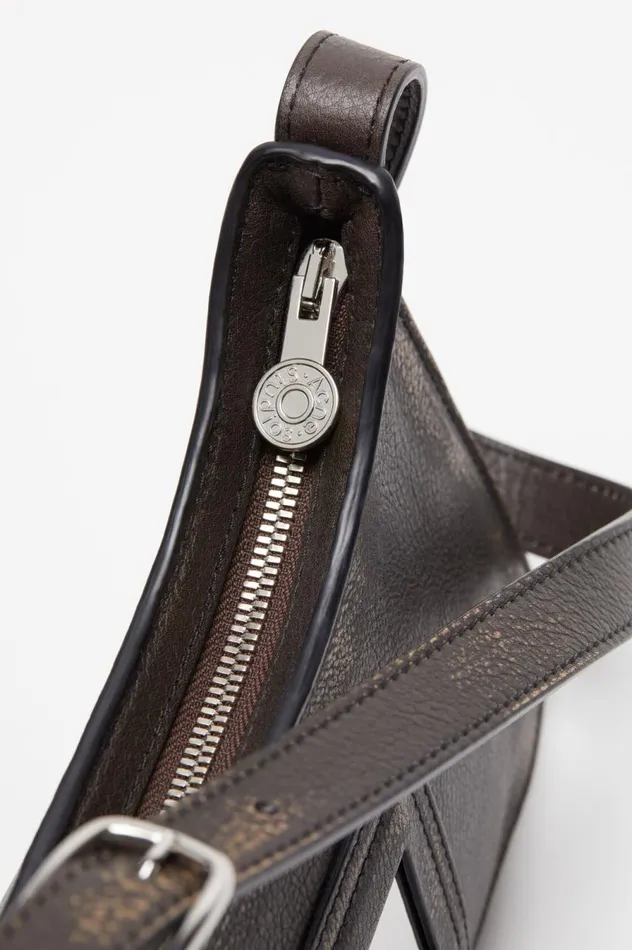 Acne Studios Platt Mini Shoulder Bag Dark Brownbeige Women Bags