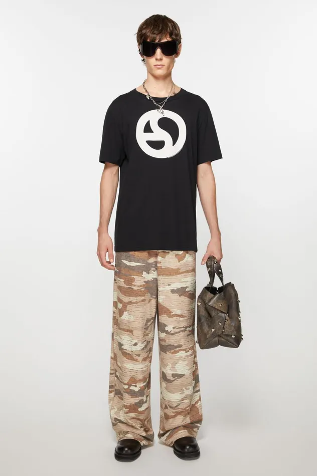 Acne Studios Print Sweatpants Cacao Brown Women Trousers