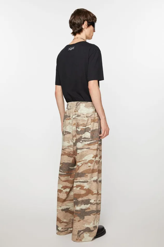 Acne Studios Print Sweatpants Cacao Brown Women Trousers