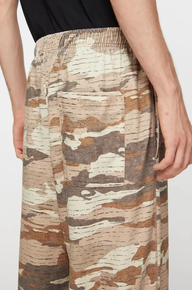 Acne Studios Print Sweatpants Cacao Brown Women Trousers