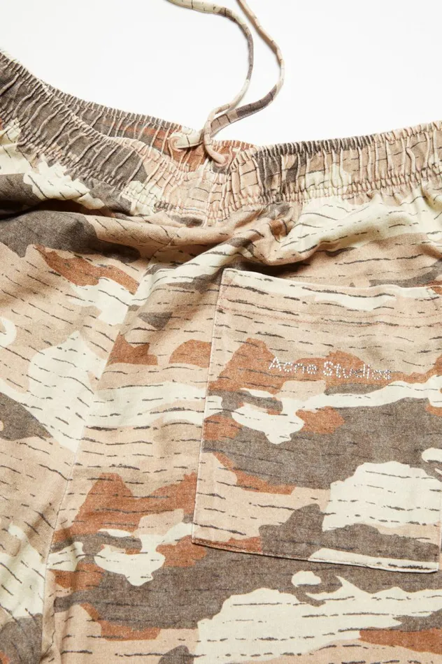 Acne Studios Print Sweatpants Cacao Brown Women Trousers