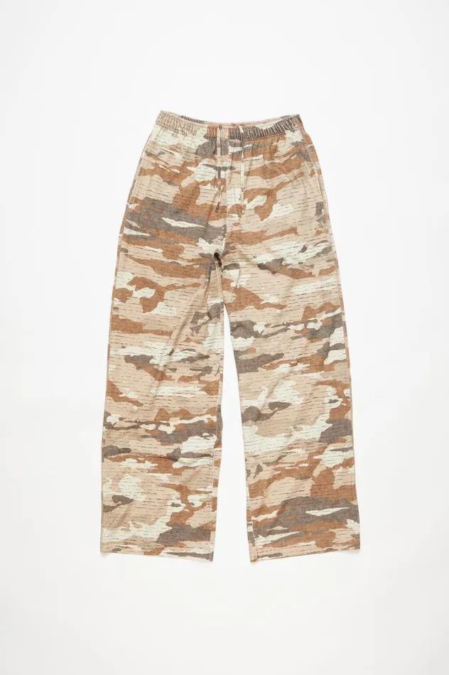 Acne Studios Print Sweatpants Cacao Brown Women Trousers