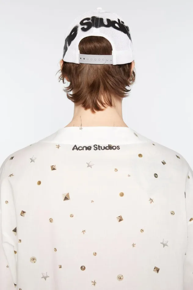 Acne Studios Printed Dress Optic White Women Dresses