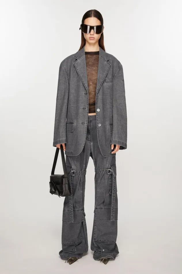 Acne Studios Relaxed Fit Suit Jacket Black Women Suit Jackets