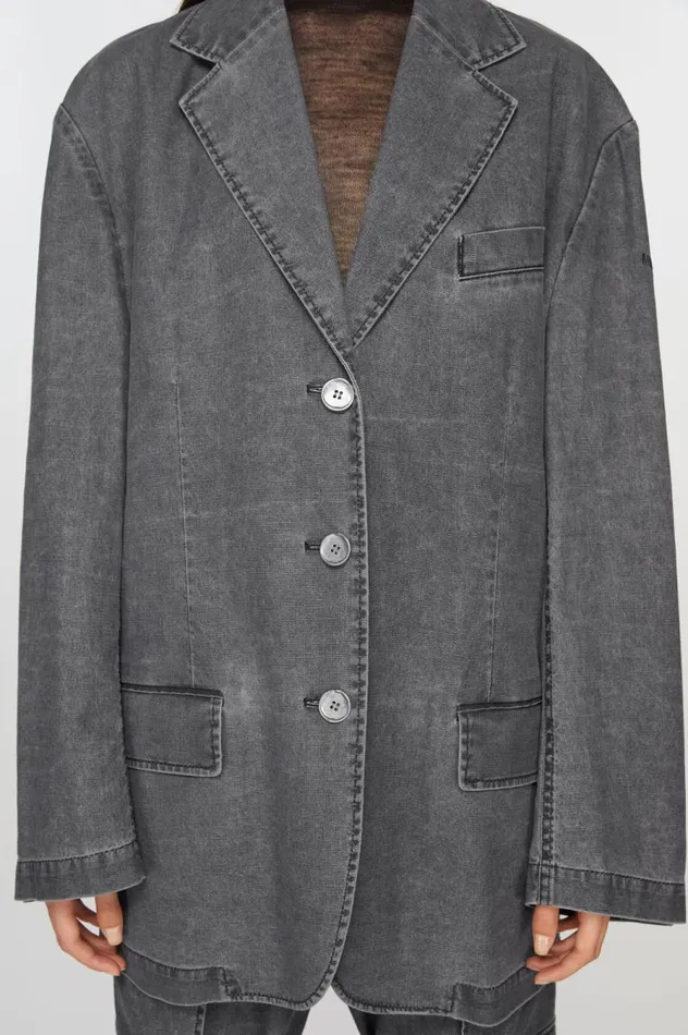 Acne Studios Relaxed Fit Suit Jacket Black Women Suit Jackets