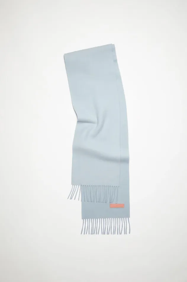Acne Studios Wool Scarf Pink Label 8211 Narrow Powder Blue Women Scarves