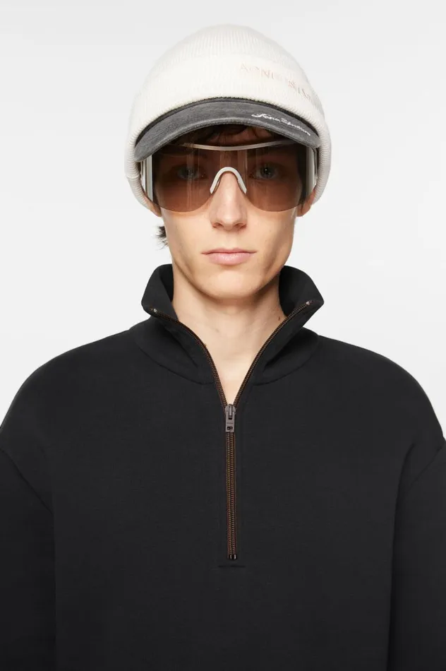 Acne Studios Zippered Sweater Black Women Sweatshirts