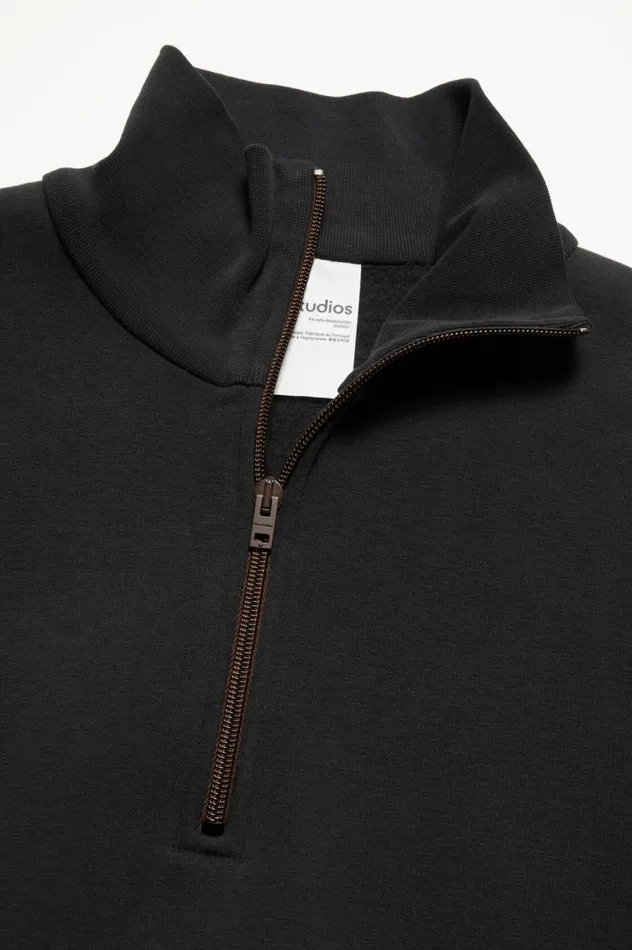 Acne Studios Zippered Sweater Black Women Sweatshirts