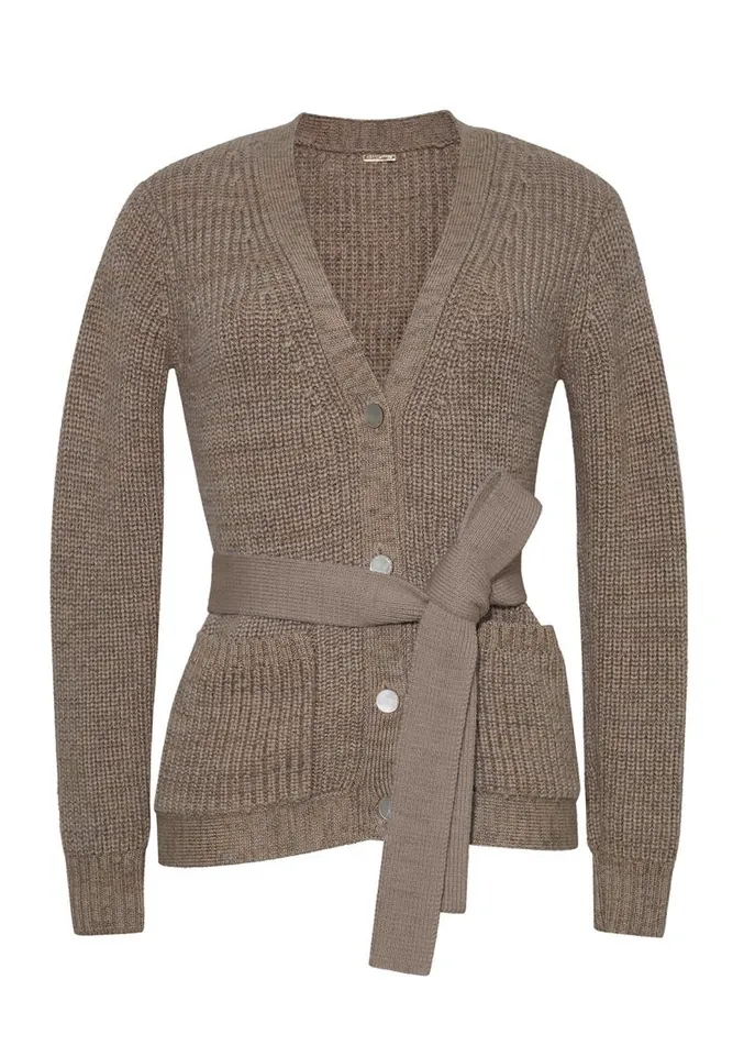 Adam Lippes Sweaters Slouchy Cardigan With Pearl Buttons In Silk Wool Cashmere Multi Beige 8211 Women