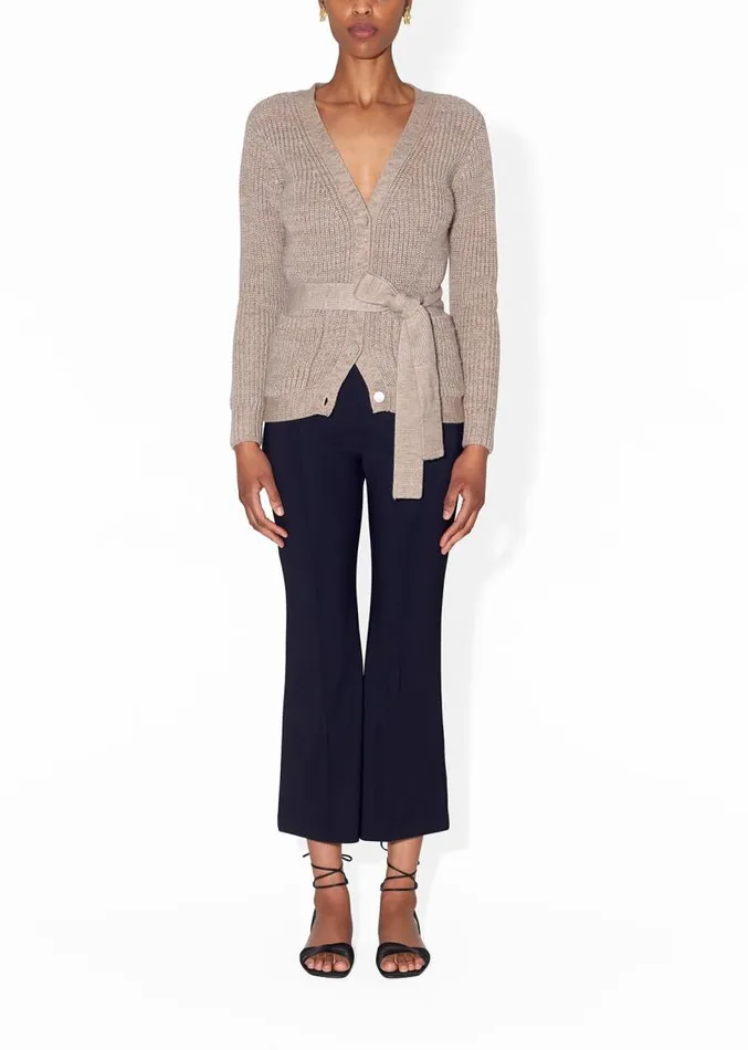 Adam Lippes Sweaters Slouchy Cardigan With Pearl Buttons In Silk Wool Cashmere Multi Beige 8211 Women