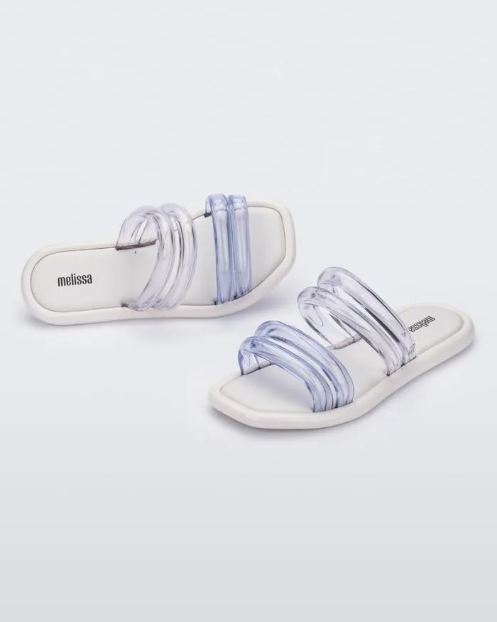 Airbubble Slide Whiteclear Women Melissa Slides
