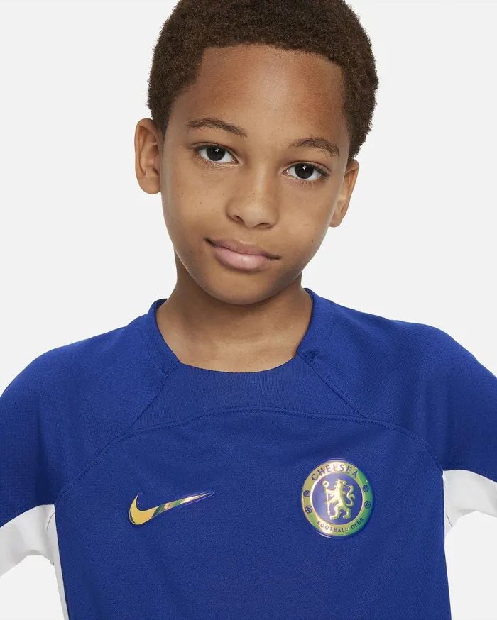 All Clothing Kids Nike Chelsea FC 202324 Stadium Home Rush Bluewhiteclub Gold
