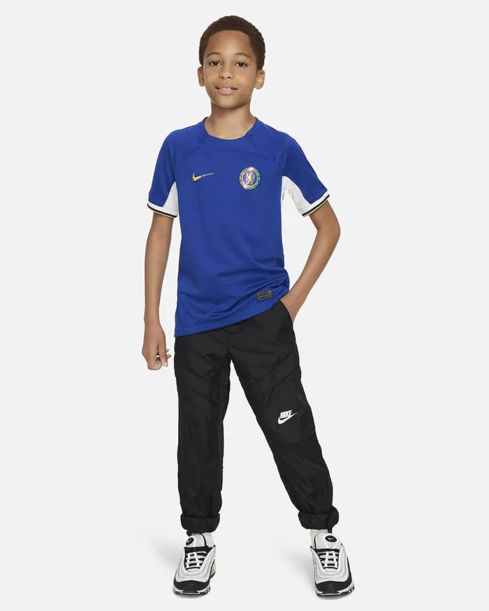 All Clothing Kids Nike Chelsea FC 202324 Stadium Home Rush Bluewhiteclub Gold