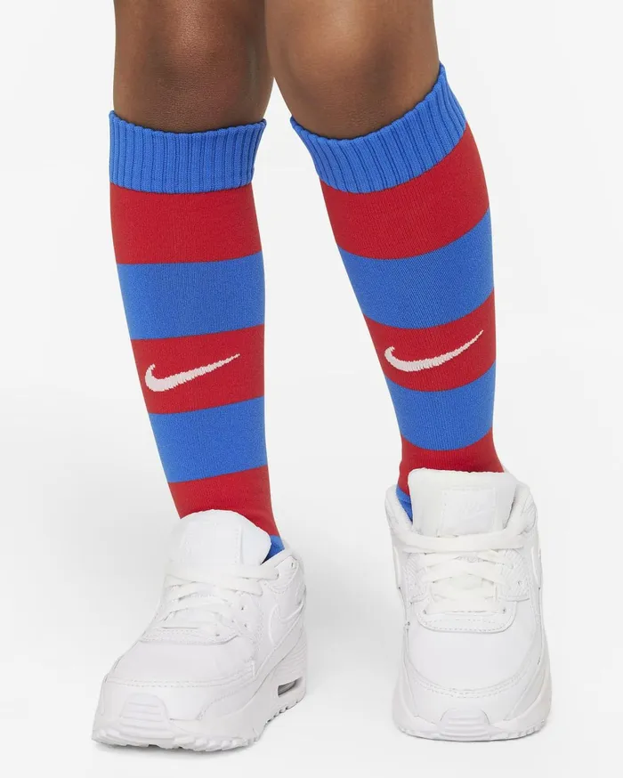 All Clothing Kids Nike FC Barcelona 202324 Away Whiteroyal Blueuniversity Redroyal Blue
