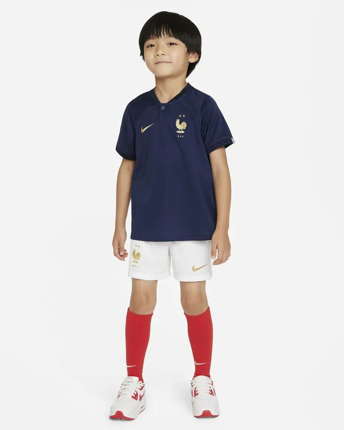 All Clothing Kids Nike FFF 202223 Home Midnight Navywhiteuniversity Redmetallic Gold