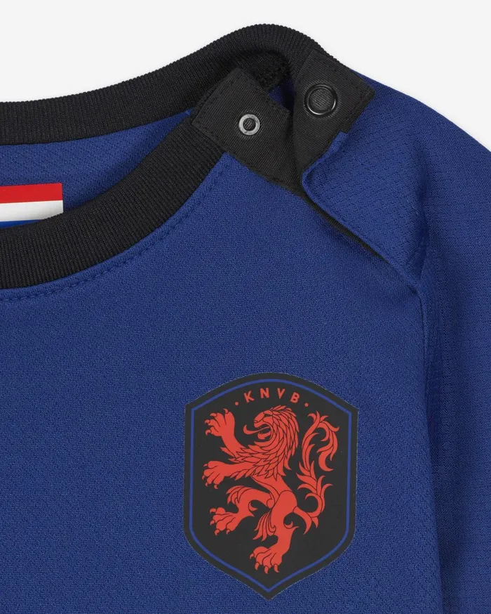 All Clothing Kids Nike Netherlands 202223 Away Deep Royal Blueblackhabanero Red