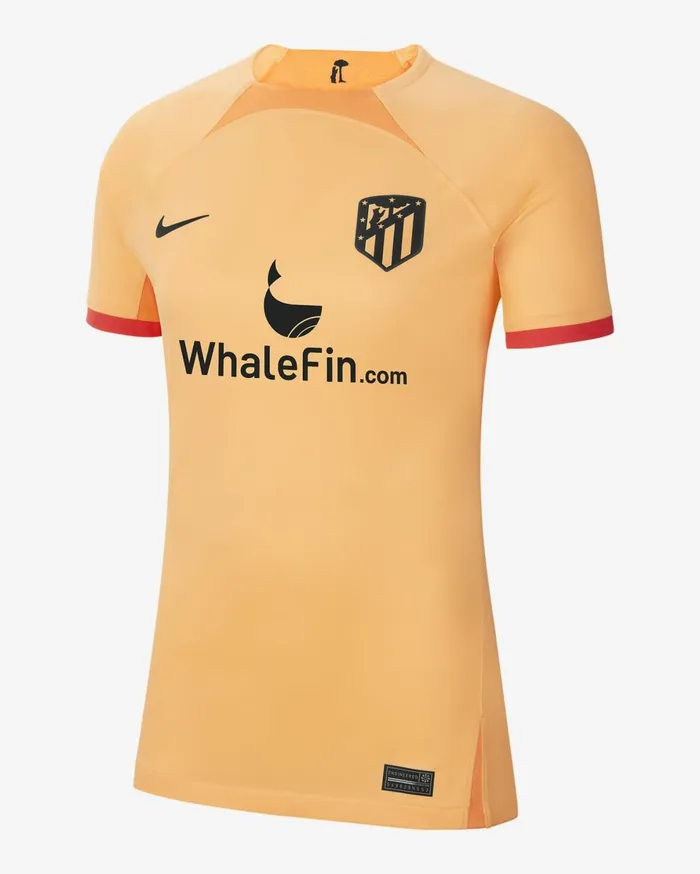 All Clothing Women Nike Atltico Madrid 202223 Stadium Third Peach Creamatomic Orangeblack