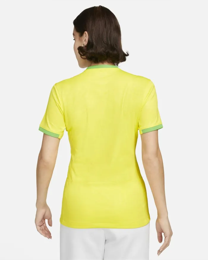 All Clothing Women Nike Brazil 2023 Stadium Home Dynamic Yellowgreen Sparkgreen Spark