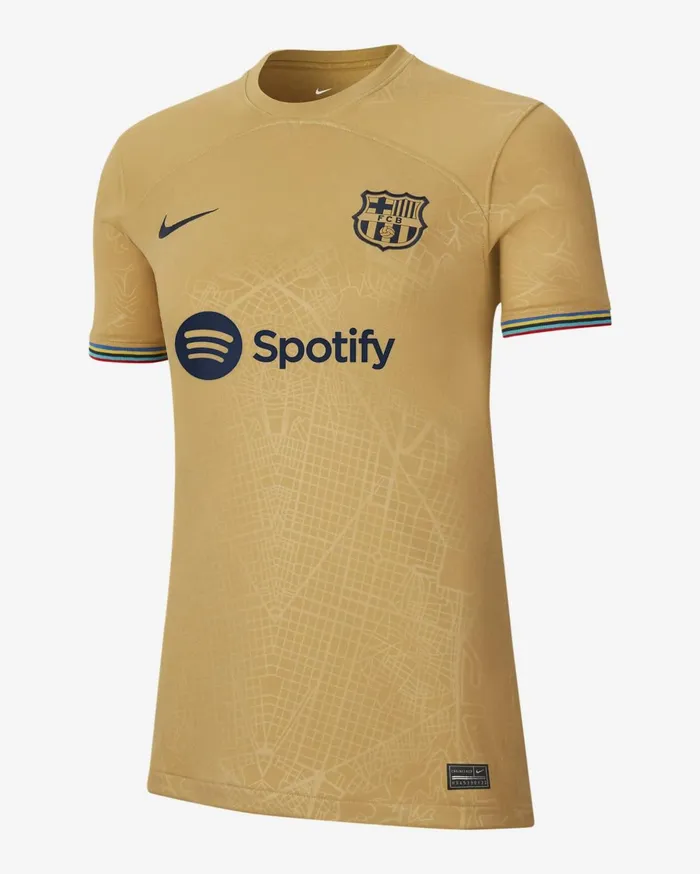 All Clothing Women Nike FC Barcelona 202223 Stadium Away Club Goldclub Goldobsidian