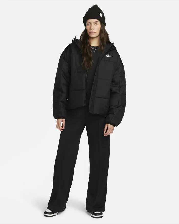 All Clothing Women Nike Sportswear Classic Puffer Blackwhite