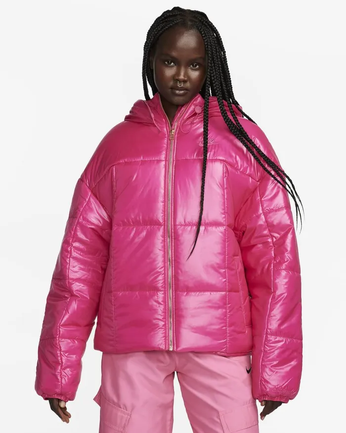 All Clothing Women Nike Sportswear Classic Puffer Shine Fireberryfireberry