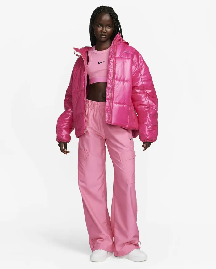 All Clothing Women Nike Sportswear Classic Puffer Shine Fireberryfireberry